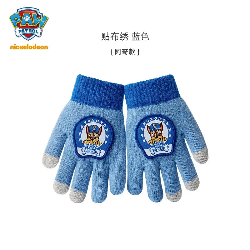 Paw Patrol Kids Gloves Fashion Autumn Winter Knitted Warm Gloves Children Cartoon Outdoor Mittens Boys Girls Accessories Gifts