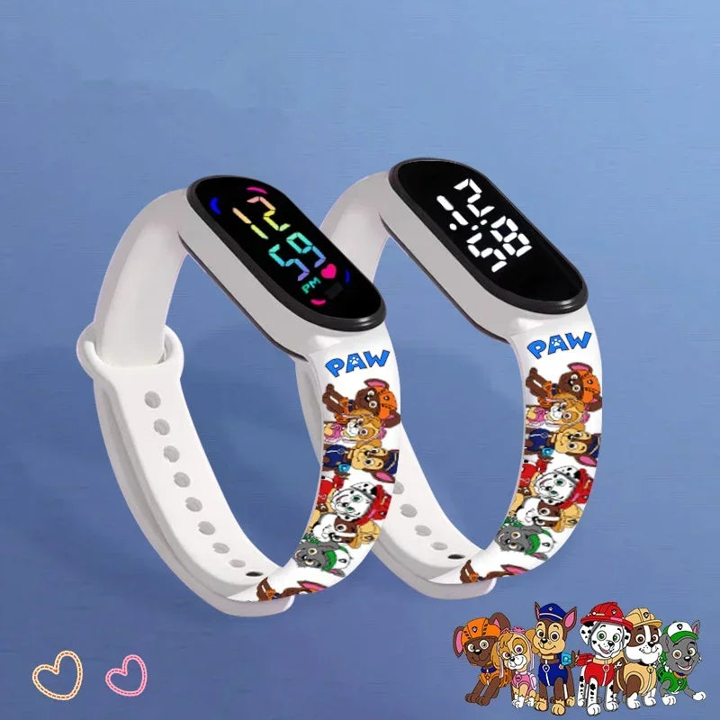 PAW PATROL Pokemon Anime Kawaii Pika Chuka Ibrabra Jingle Cat Pass Digital Waterproof LED boy girl Watch Kids Birthday Gift Toys