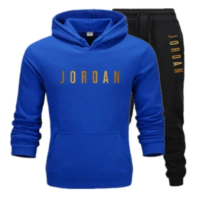 Ensemble 2 pièces de sport imprimé sweat a capuche & pantalon Jordan