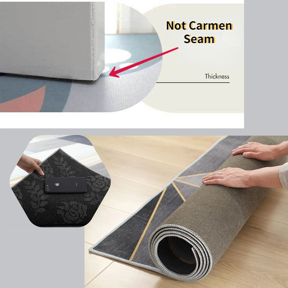 Modern Long Corridor Carpet Non-slip Hallway Luxury Gold Washable Rug Runner Entryway Decoration Home Stairway Mat Anti Slip