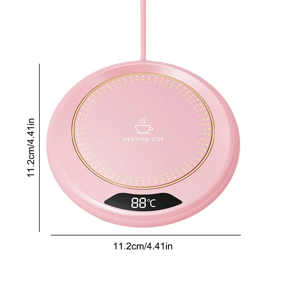 USB Smart Cup Warmer with 3 Temperature Settings Electric Beverage Warmer Coffee Cup Warmer for Coffee Milk Tea Beverage