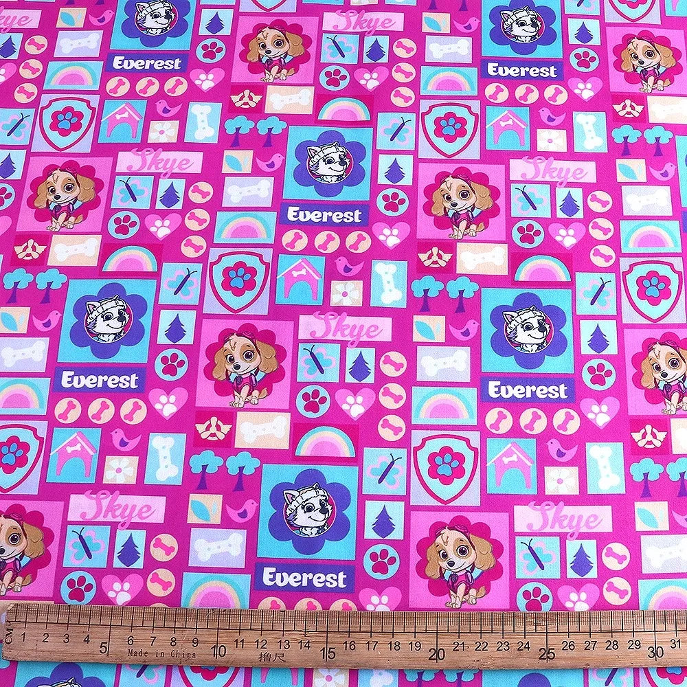 Paw Patrol Polyester Cotton Fabric Sewing Material For Clothes Dress Decor DIY Patchwork Quilting Material