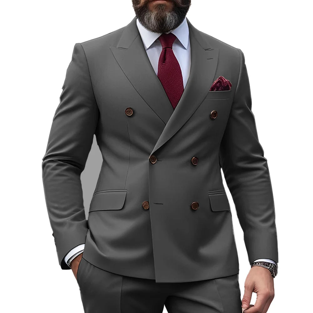 Ensemble de costume 2 pièces double boutonnage