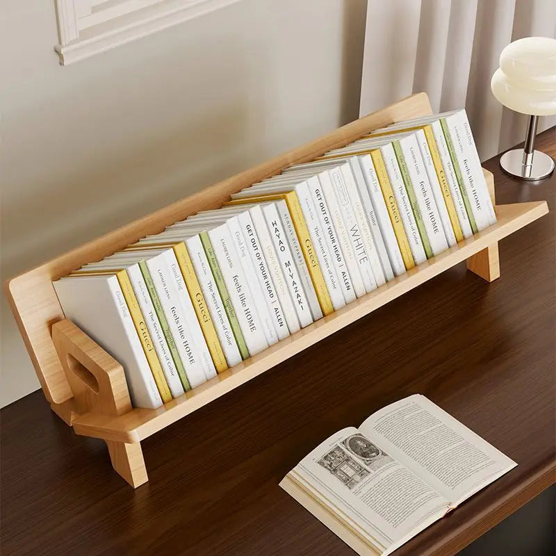 Bibliothèque inclinable en bois dans le salon/bureau, étagère à livres de bureau, organisateur, étagères de rangement pour affichage CD/magazine/livres