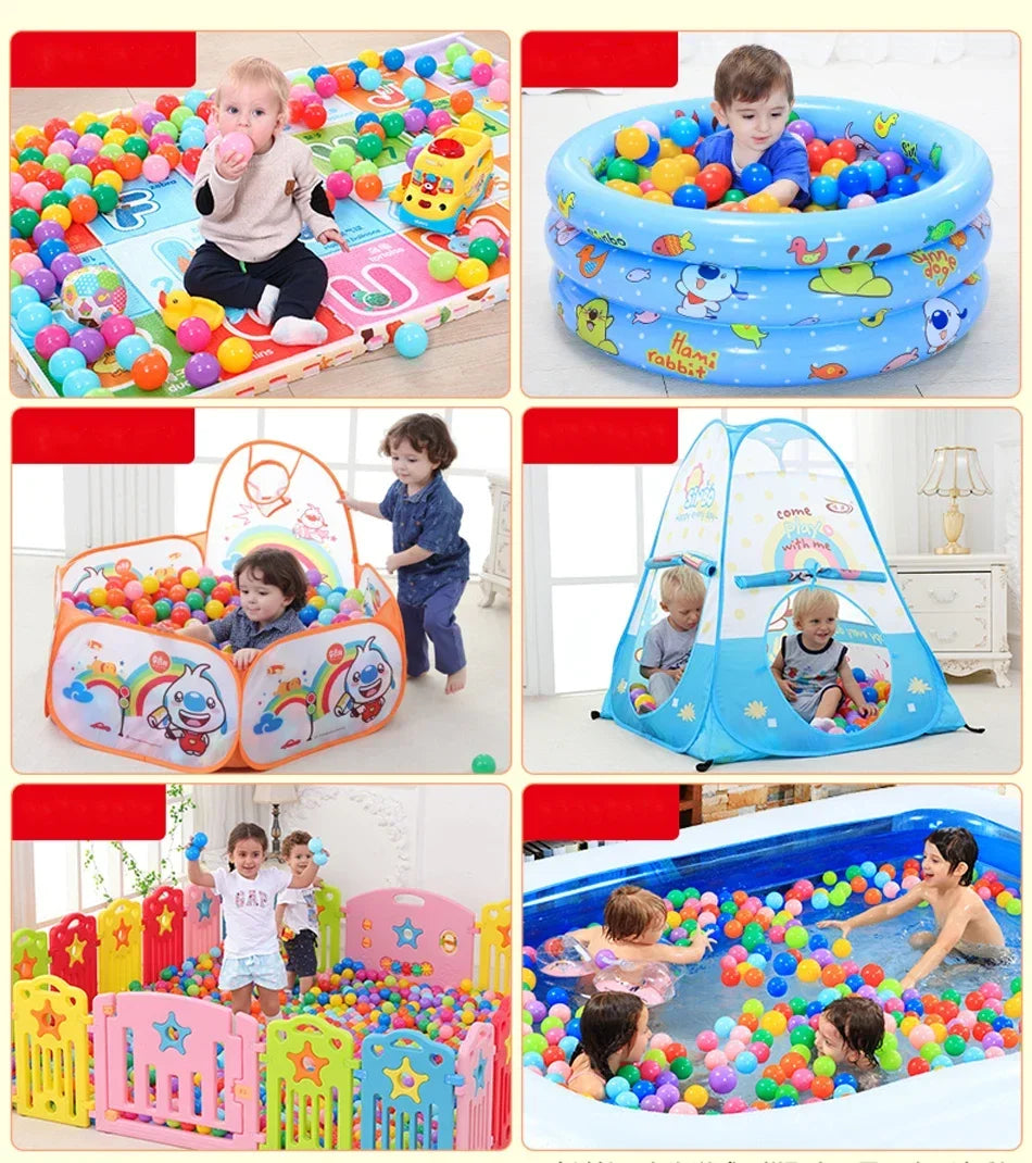 Eco-Friendly Colorful Ball Soft Plastic Pool Ball Funny Baby Kid Swim Pit Toy Thicken Balls Play House Outdoors Tents Kids Toys