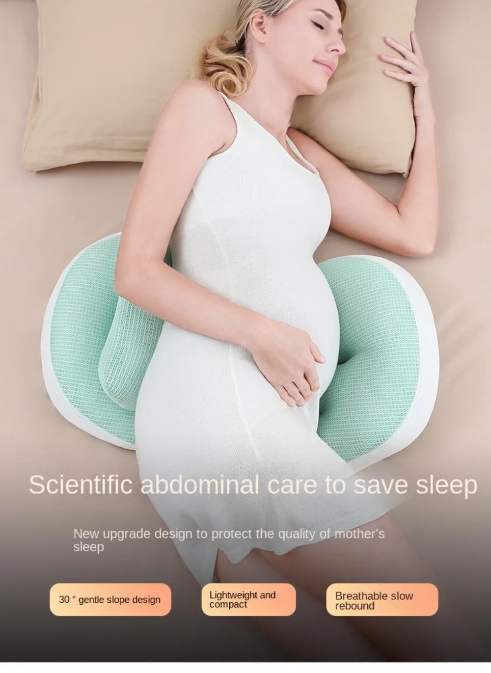 Pregnant Women's Waist Pillow U Shaped Comfort Maternity Pillow Soft Abdominal Support Pregnancy Cushion Sleeping Cushion