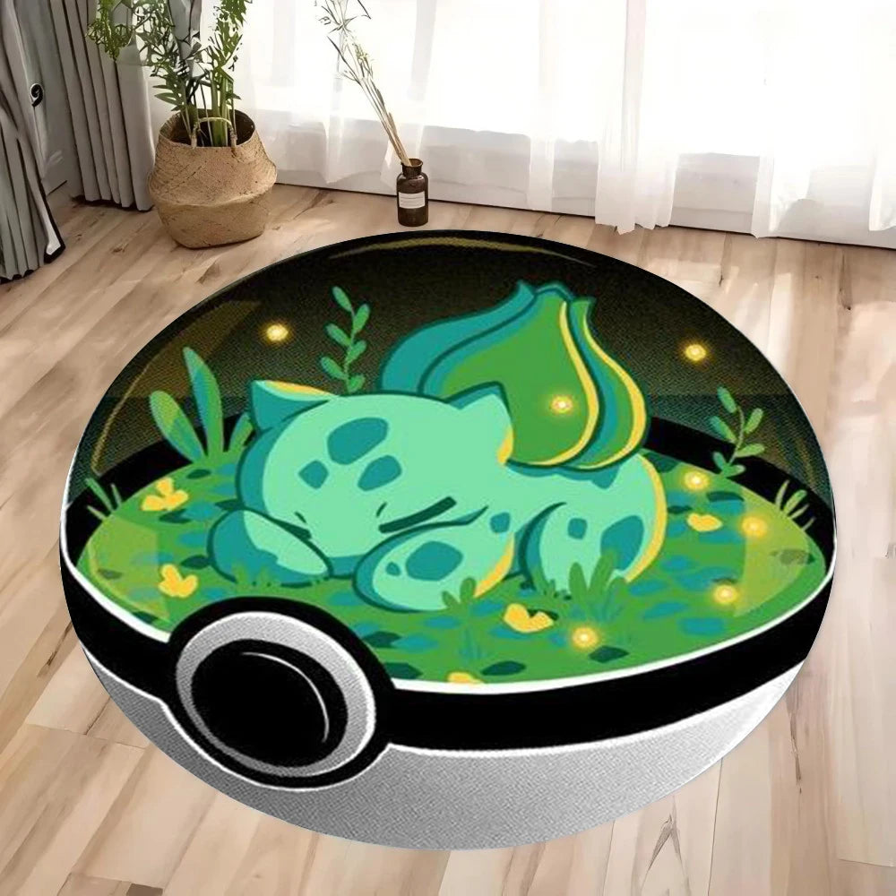 Pokemon Pokeball Charmander Pikachu Electric Mat Cute Colorful Magical Crystal Decorative Carpet Rug Kids Room Home Rug Mat