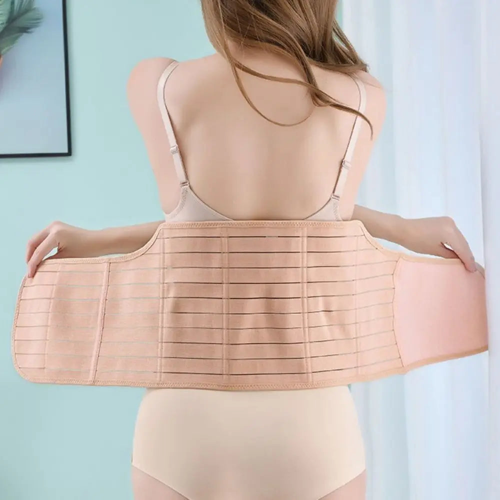 Memory Soft Rubber Bone Corset Postpartum Breathable High Fit Belly Band Adjustable Pregnant Tummy Belly Belt Wrap for Women