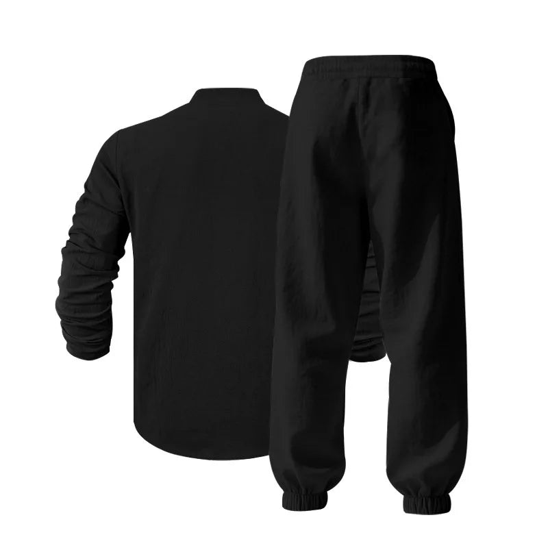 Ensemble en lin lâche américaine Automne