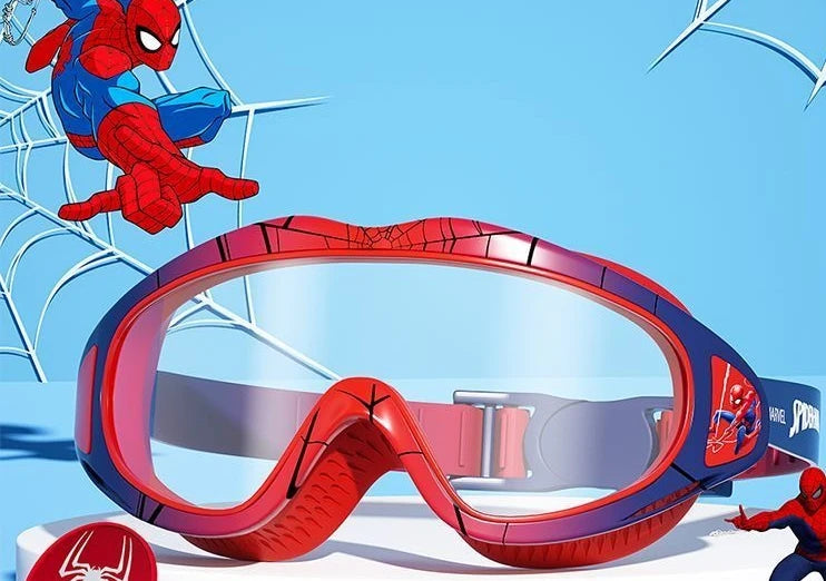 Marvel's new Spiderman boy new creative cartoon anime peripherals HD anti-fog waterproof swimming professional diving glasses