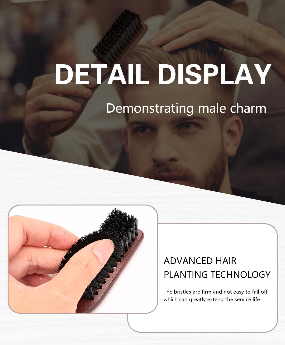 Brosse de nettoyage de barbe douce Outil de rasage de barbe pour hommes