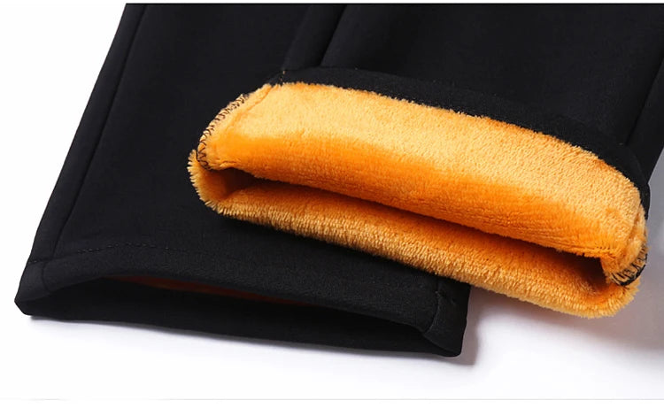 Pantalon chaud droit slim épaissi collection hiver 2025