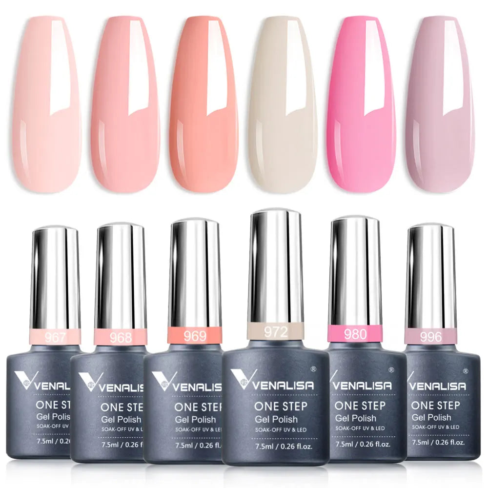 Kit de vernis à ongles en gel 6 couleurs