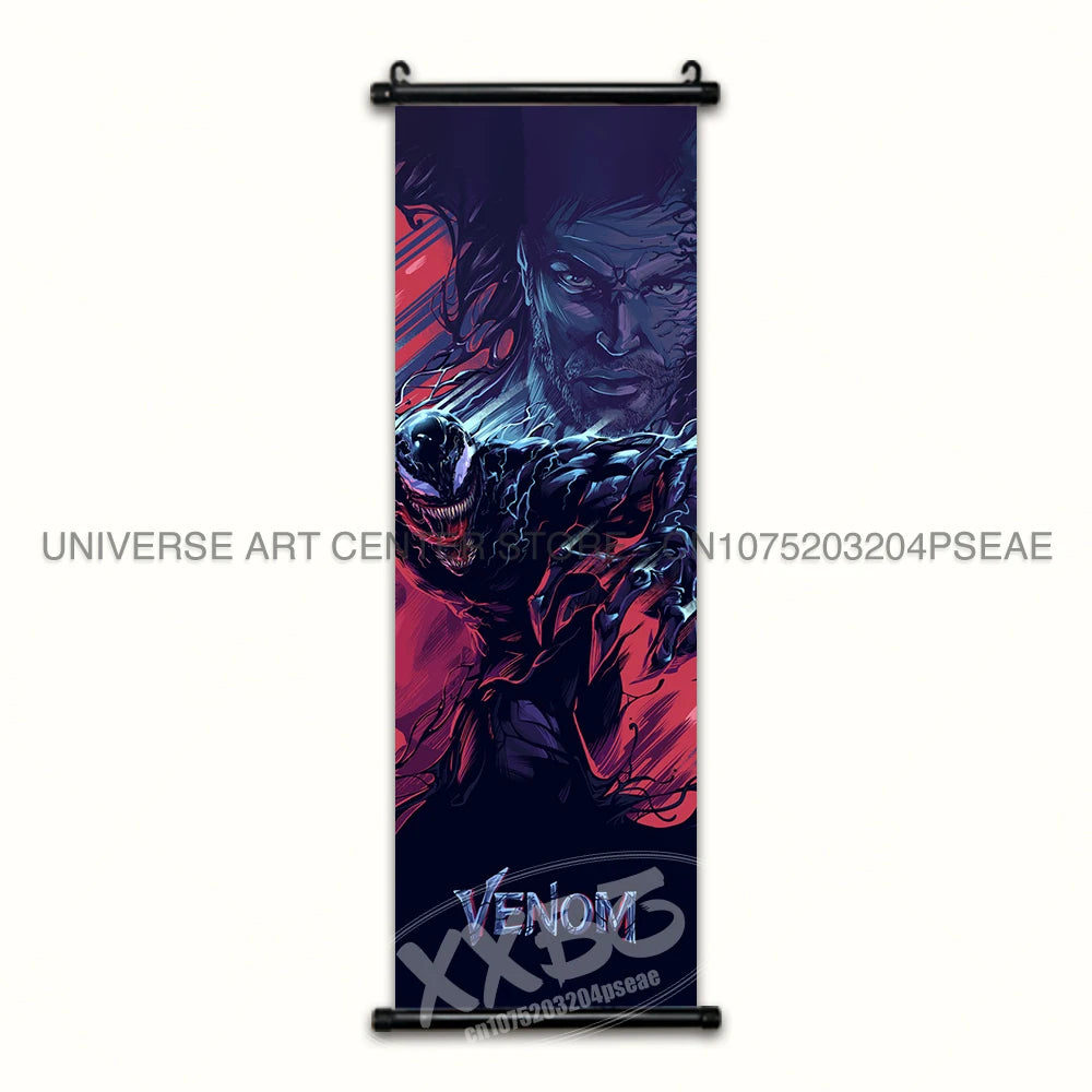 Marvel Poster Black Panther Home Decor The Avengers Wall Art Venom Hanging Painting Spider Man Scrolls Picture Wolverine Mural