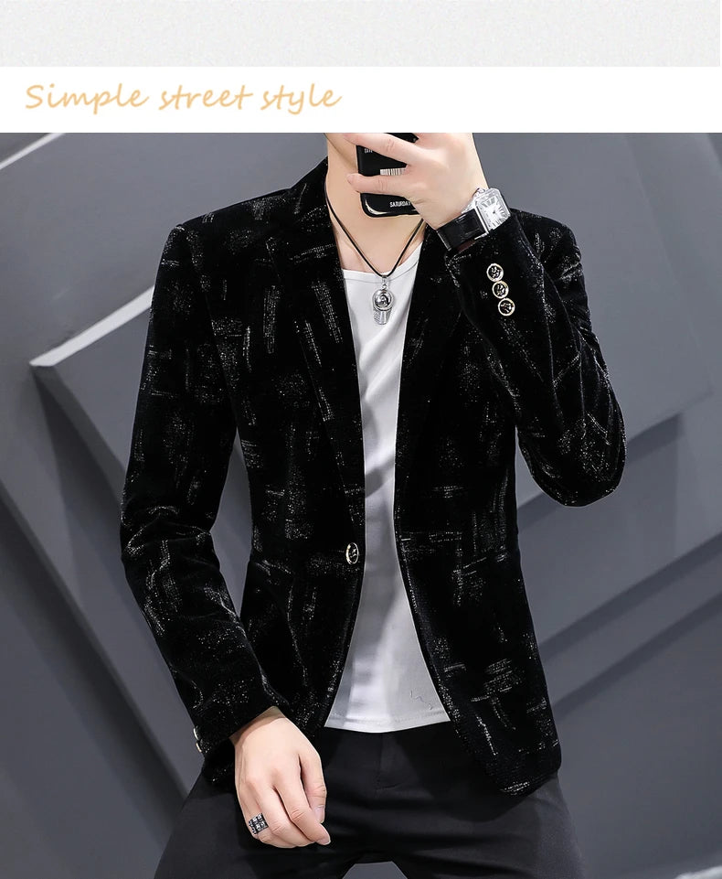 Nouveau blazer pour hommes en Velours côtelé