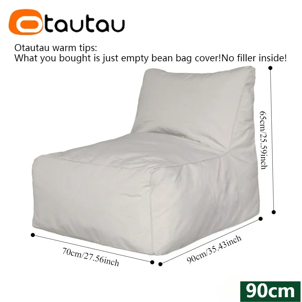 OTAUTAU Outdoor Oxford Bean Bag Lounger Cover Swim Pool Float Sofa Bed Pouf SF508【No Filler!Need To Buy Filler By Yourself !】