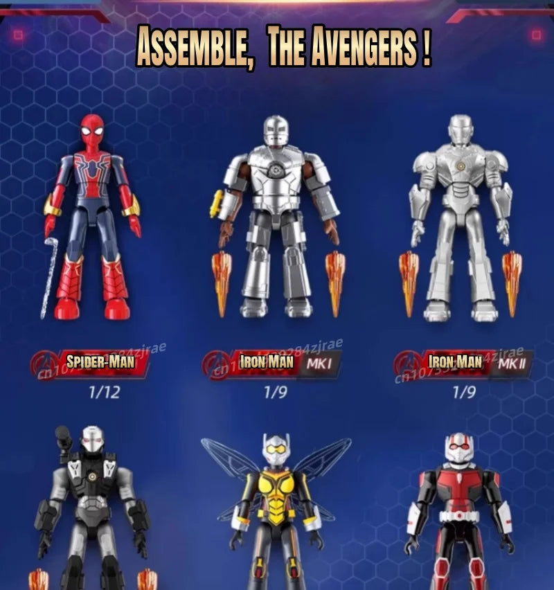 BLOKEES Marvel Building Blocks Galaxy Version 2 Unlimited Legend series Spider Man Iron Man Assembling Toy Model Ornaments Gifts