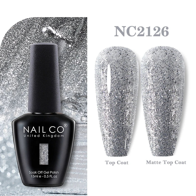 NAILCO Vernis Semi Permanent UV Gel Nail Polish Black White Color Nails Art Manicure TOP BASE Varnish Hybrid Nail Professionals