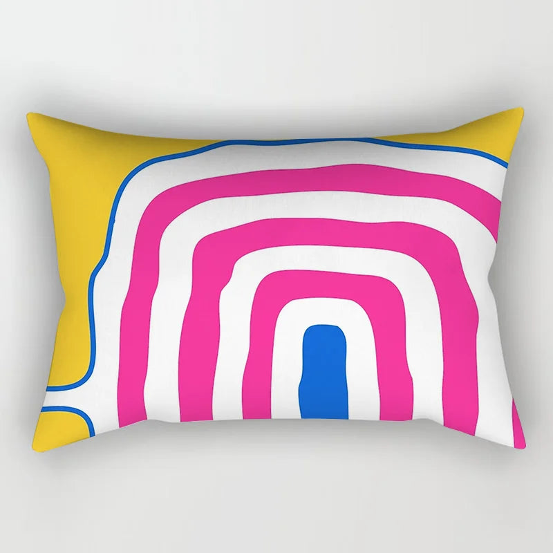 Soft Waist Pillowcase Morandi Geometric Artistic Pattern Household Bedroom Bed Pillowcase Nordic-style Decorative Pillowcase