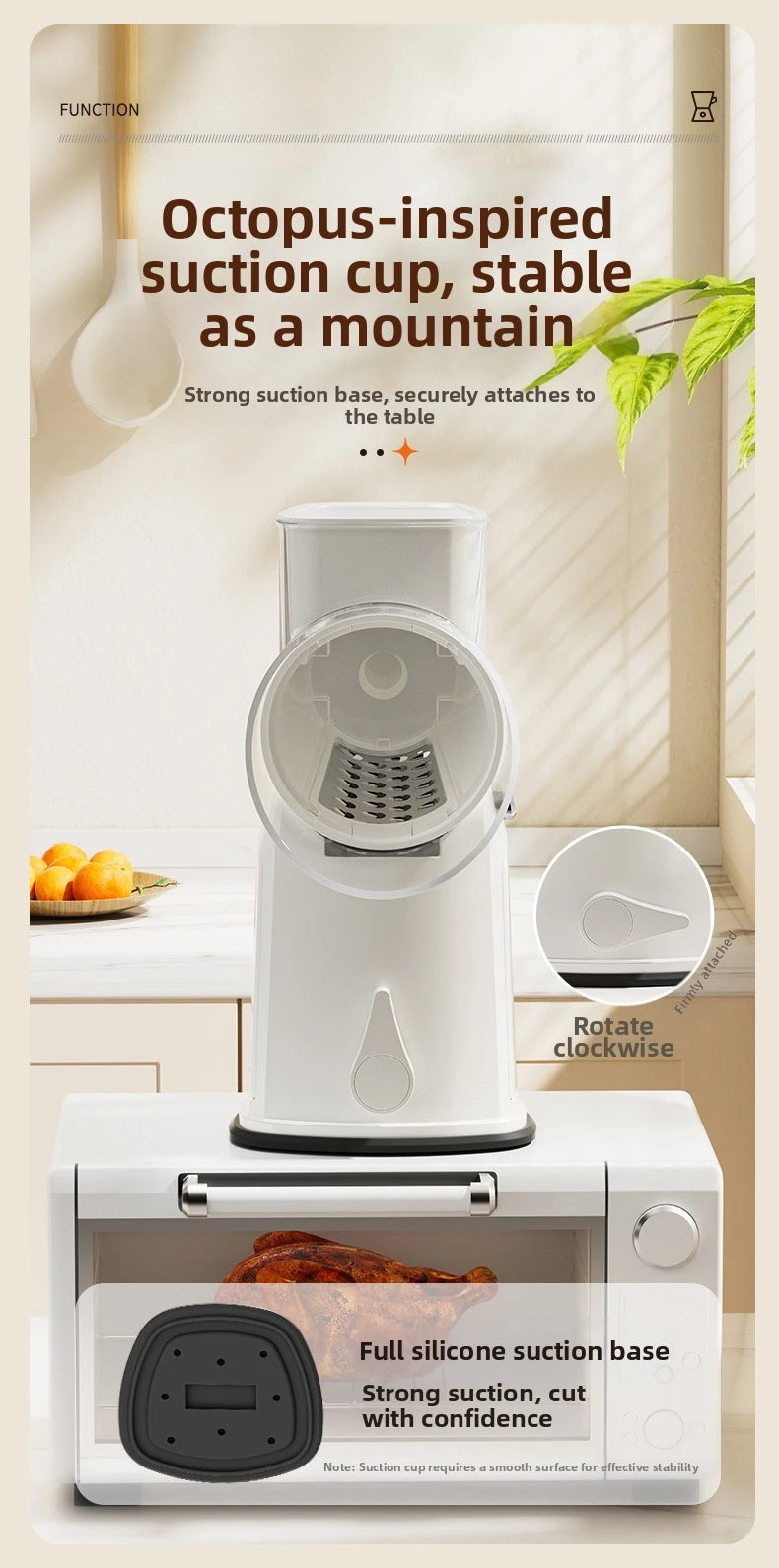 Household Manual Slicer, Stainless Steel Multi-Blade Design, Non-Slip Base, Portable And Easy To Clean, Kitchen Artifact