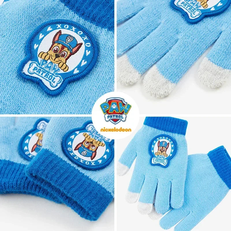 Paw Patrol Kids Gloves Fashion Autumn Winter Knitted Warm Gloves Children Cartoon Outdoor Mittens Boys Girls Accessories Gifts