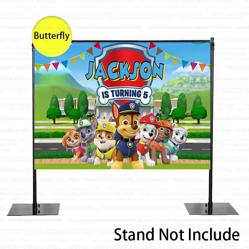 Halloween Paw Patrol Dogs Rescue Chase Marshall Skye Boys Backdrop Girls Birthday Party Decor Baby Shower Background Banner