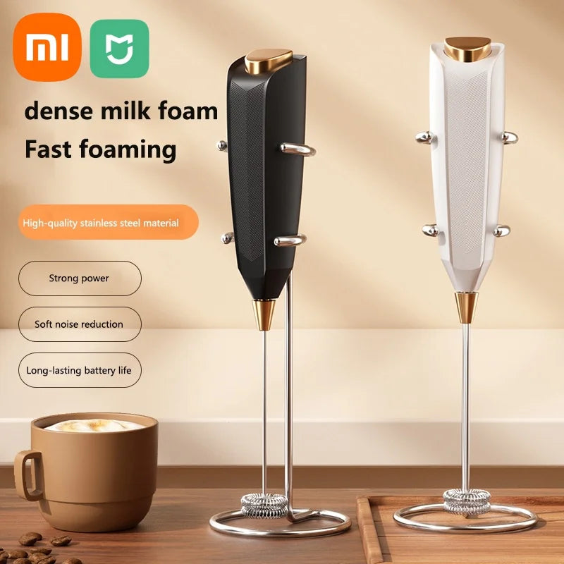 Xiaomi Wireless Electric Milk Frother Handheld Coffee Foam Maker for Latte Cappuccino Rechargeable Food Safe Fast Cream Frothing