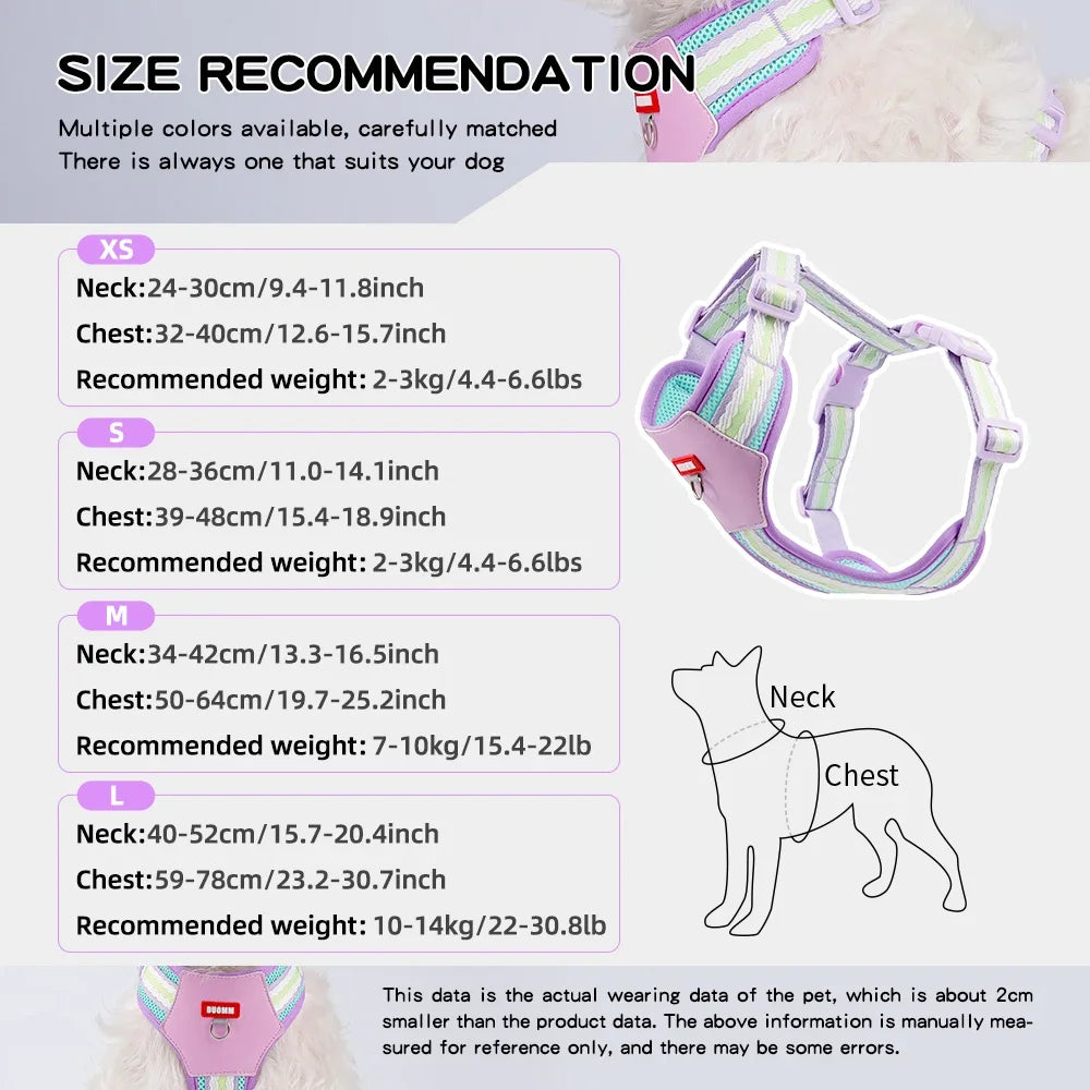 Newest Puppy Dog Walking Harnesses No Pull Pet Harness for Small Medium Dogs Pomeranian Poodle Pug mascotas Accessories Supplies
