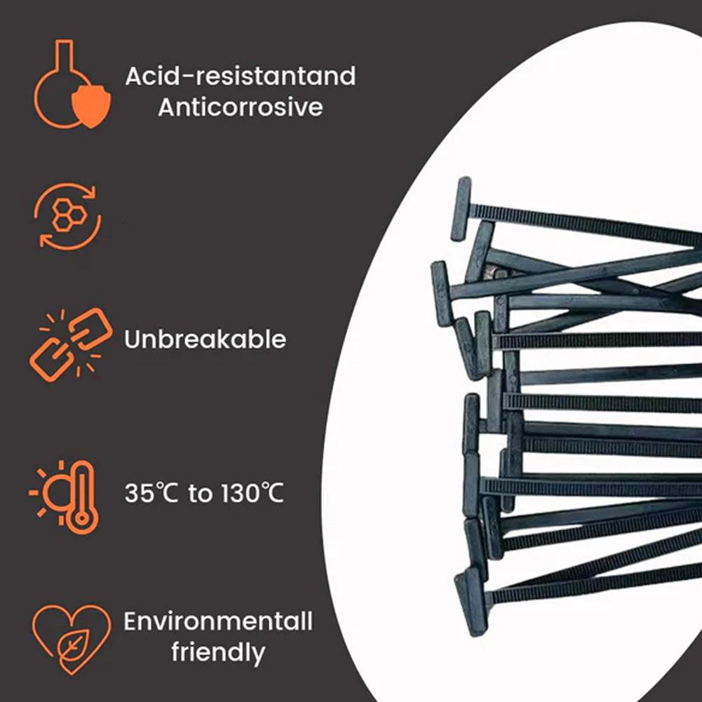 30/50/100/200/500PCS Plastic Cable Ties Black Reusable Self Locking Nylon Clamps Cord Tie Duty Cables Universal Cable Tie