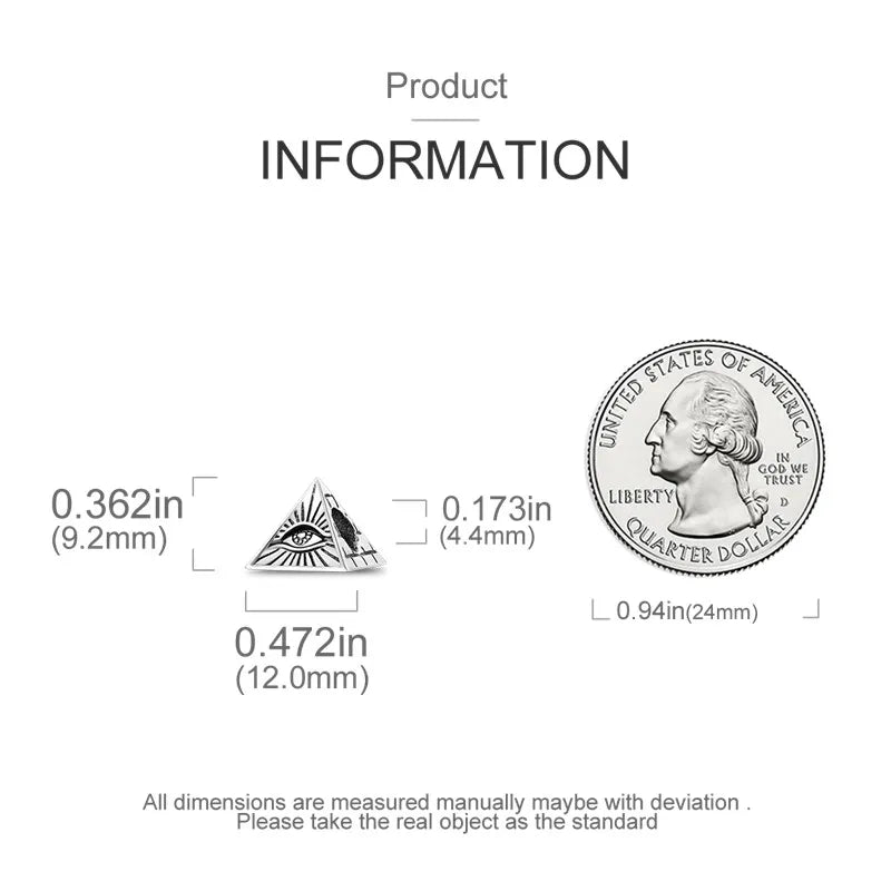 Pyramid Mum Dangle Charm Fit Pandora Bracelet 925 Sterling Silver Cleopatra Pharaoh Charms Beads Pendant Silver Original Jewelry