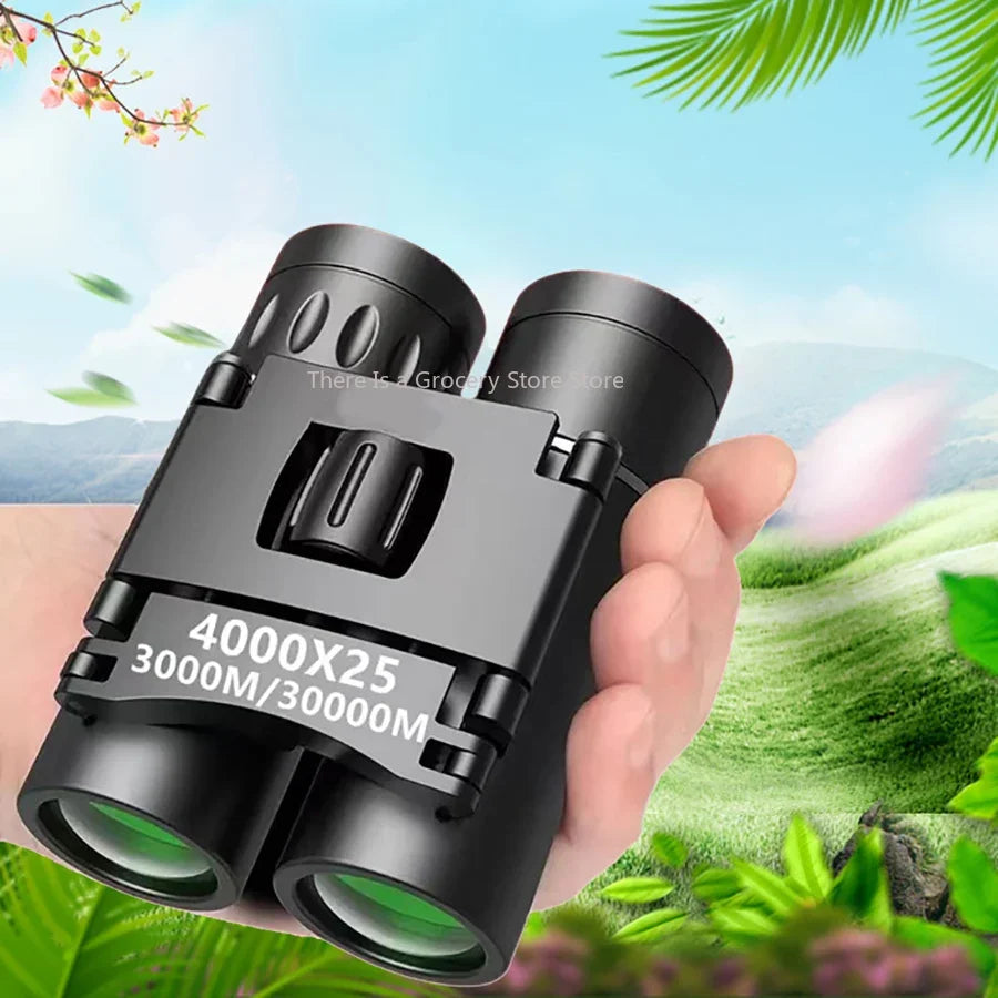 4000x25 Binoculars HD Portable Foldable High Quality Suitable for Travel Hiking Bird-watching Concerts