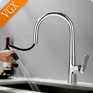 VGX Automatic Cup Washer Rinser Glass Cup Washer Bar Beer Milk Tea Cup Cleaner Faucet Stainless Steel 304 Kitchen Accessories