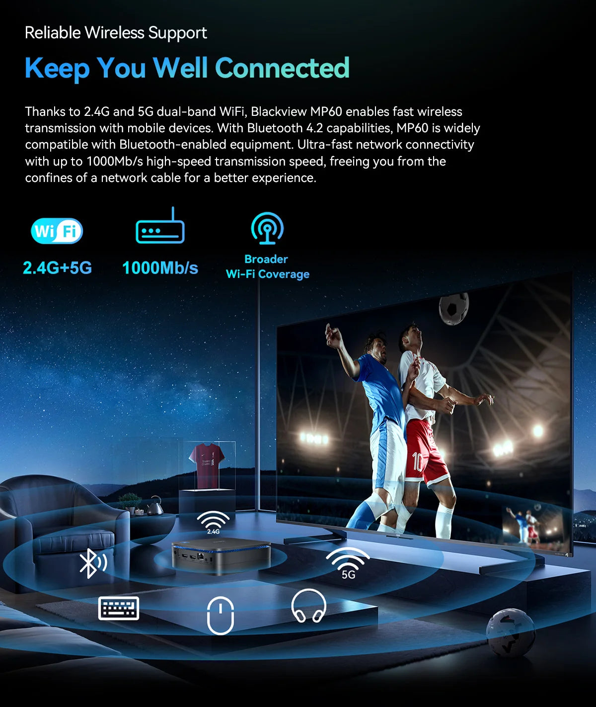 Blackview MP60 NEW Mini PC Windows 11 16GB DDR4/512GB 1TB SSD Ordenador Intel N95 4K HD Doble HDMI Dual-Band 2.4G