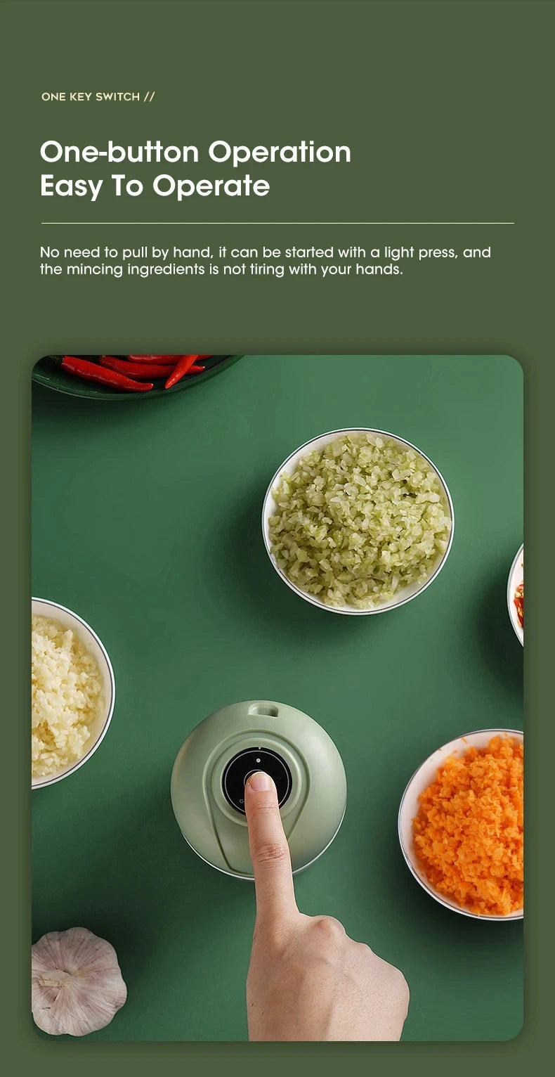 Electric garlic grinder USB garlic puree machine 250ML meat grinder kitchen vegetable grinder food chopper blender