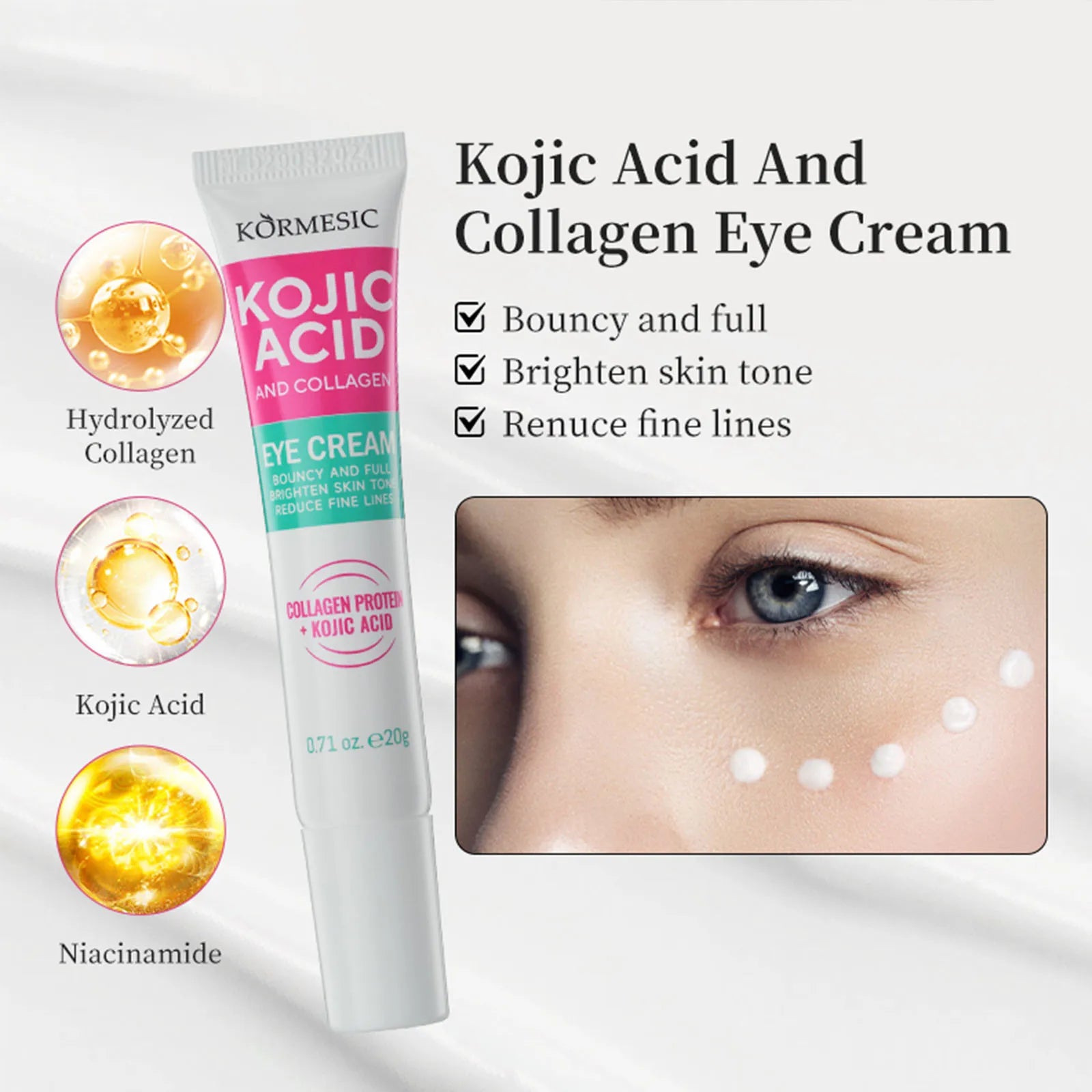 Collagen Anti Wrinkles Eye Cream Remove Eye Bags Lifting Firming Skin Fade Fine Lines Puffines Brightening Eye Care Massage Gel