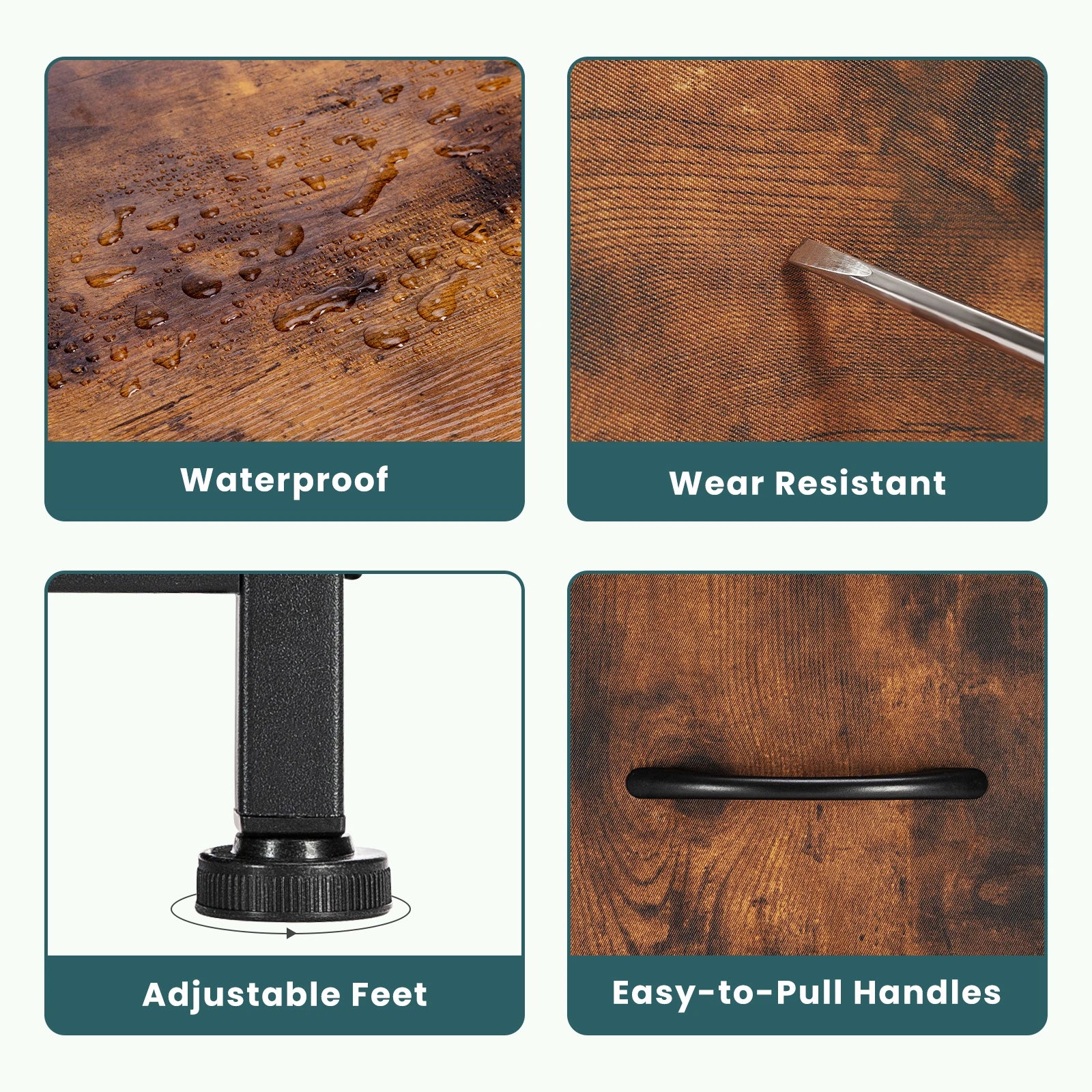 JHK cheminée meuble TV commode pour chambre à coucher avec 5 tiroirs en tissu placard de rangement poitrine vêtements rangement vitrine meubles