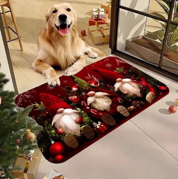 Christmas Gnome Pattern Door Mat Soft Carpet  Living Room Kitchen Bedroom Bathroom Laundry Room Christmas Home Christmas Decor