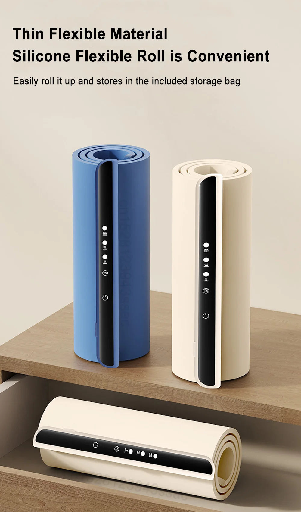 Food Warmer Electric Warming Tray Foldable Food Warmer Plate Fast Heating Electric Food  Warming Pad Portable Food Warming Mat