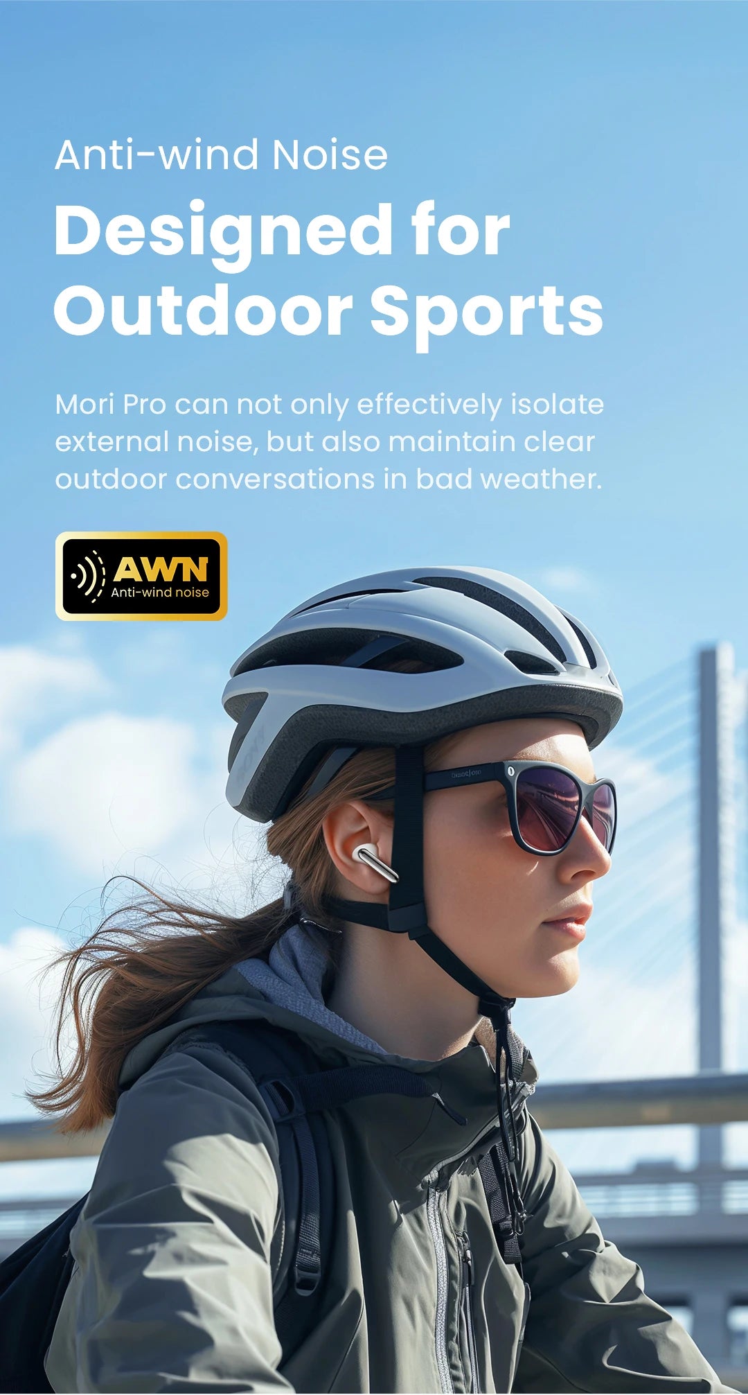 HAYLOU Mori Pro Bluetooth 5.4 Earphones -43dB ANC Active Noise Cancellation Earbuds 6 Mic Wireless Headphones 35H Battery Life