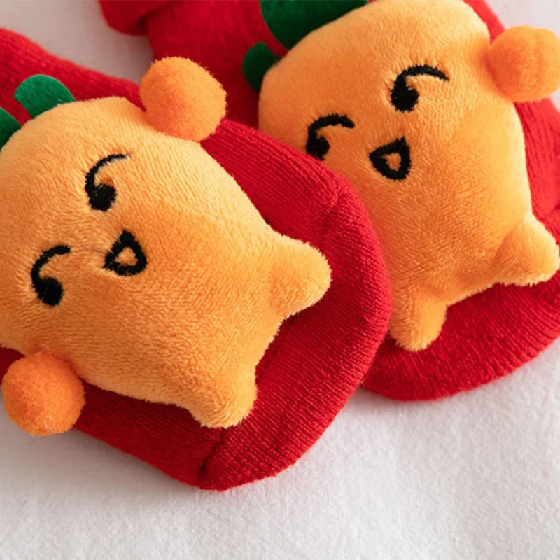 Baby Christmas Socks Kids Children's Socks for Girls Boys Non-slip Print Cotton Toddler for Newborns Infant Short Socks Clothing