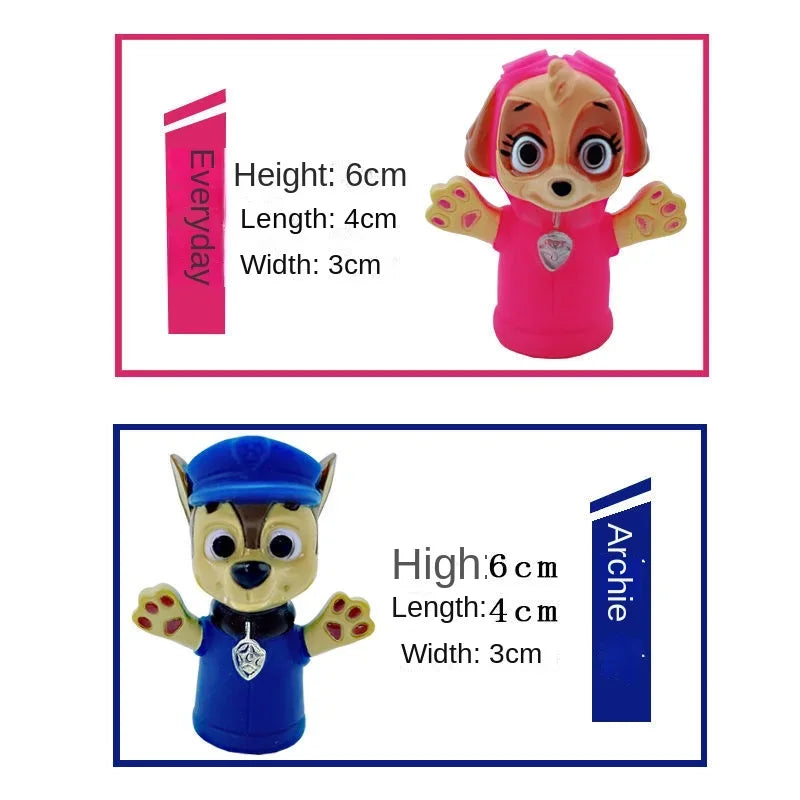 Paw Patrol Chase Cartoon Hand Doll Toy Finger Puppet Role Play Tell Story Silicagel Cloth Doll Educational Toy for Children Kids