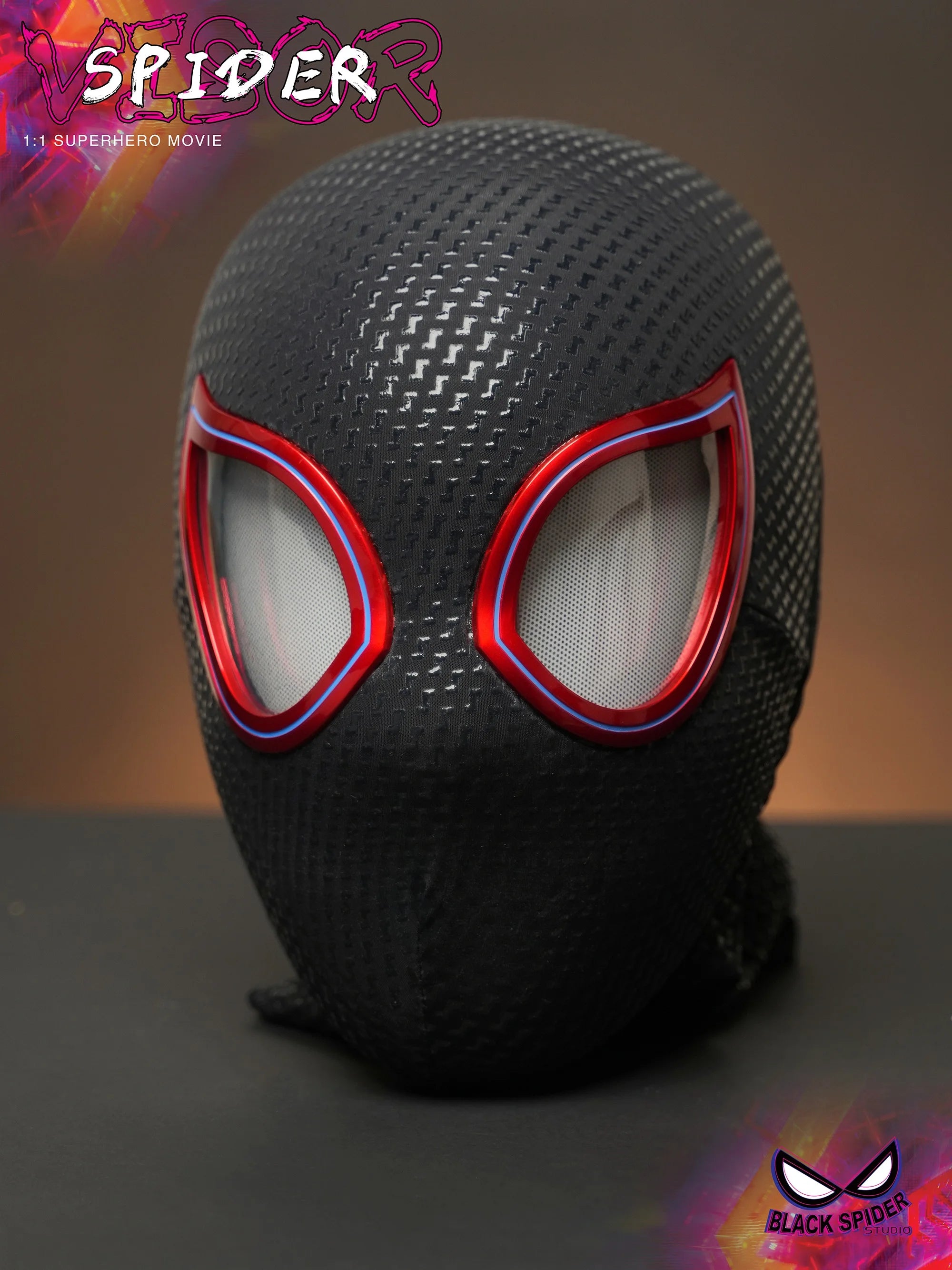 Marvel Mascara Miles Spiderman Headgear Cosplay Moving Eyes Electronic Mask Spider Man 1:1 Remote Control Toys For Adults Gift