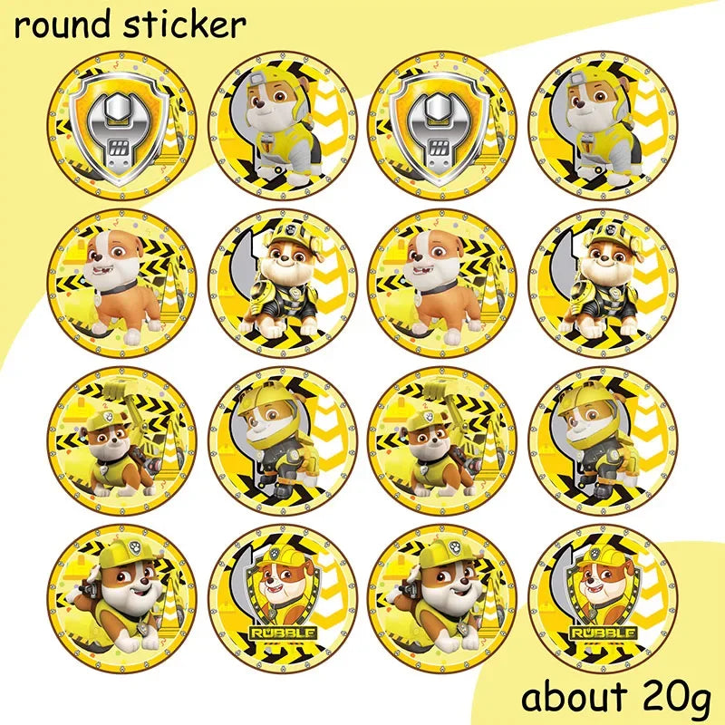 paw patrol rubble theme animals party supplies decorations kids birthday disposable tableware plate tablecloth party theme favor