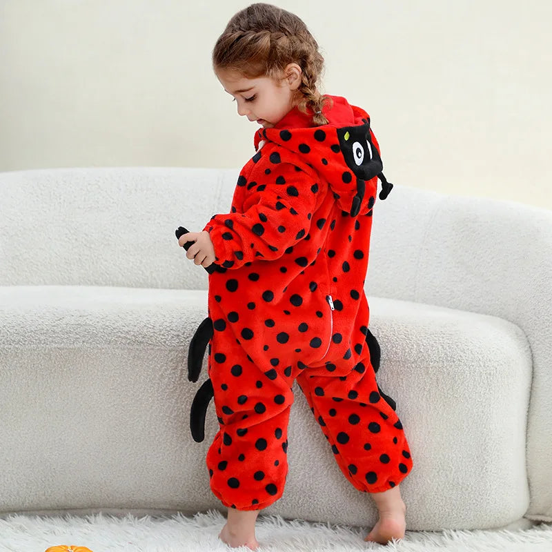 Winter Baby Rompers Baby Pijamas Halloween Ghost Bat Shark Deer Animal Cartoon Hooded Jumpsuits Cosplay Costume Boys Girl Pajama