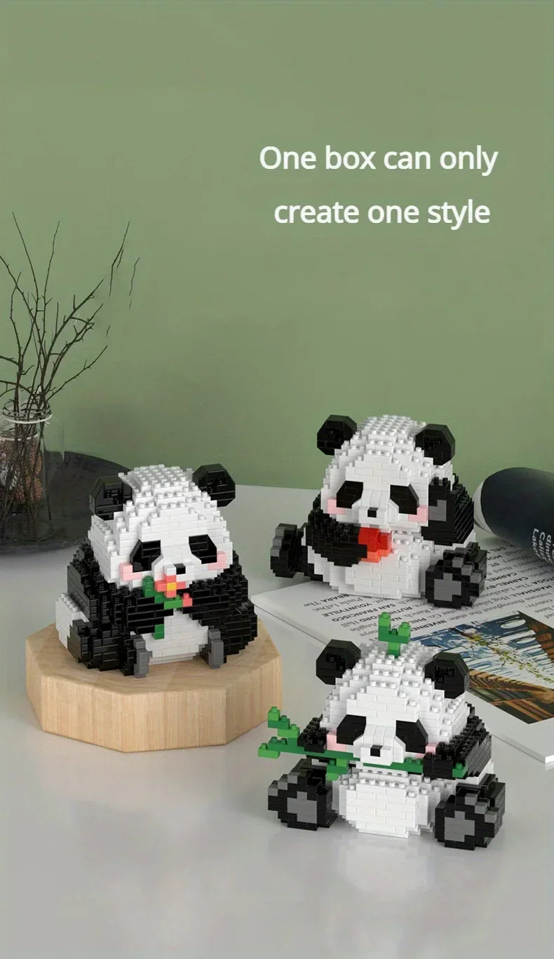 Cute Panda Building Blocks: Creative Series Educational Toy For Model Decoration Halloween/Thanksgiving Day/Christmas gift