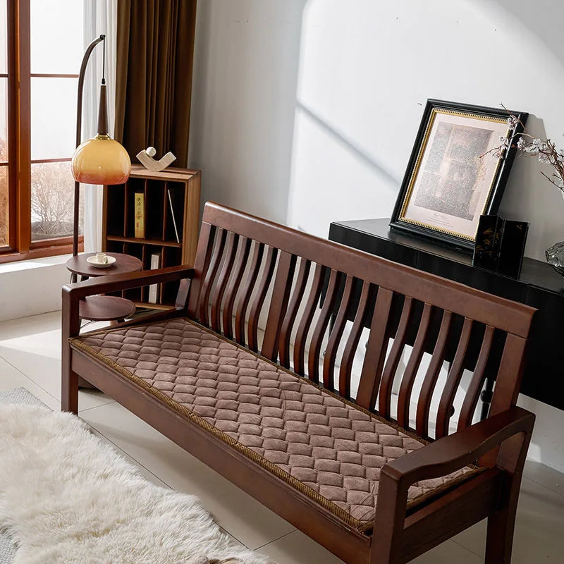 Velvet Solid Wood Sofa Cover Four Season Universal Solid Color Non-Slip Sofa Cushion Sofa Towel Home For Living Room Decoration