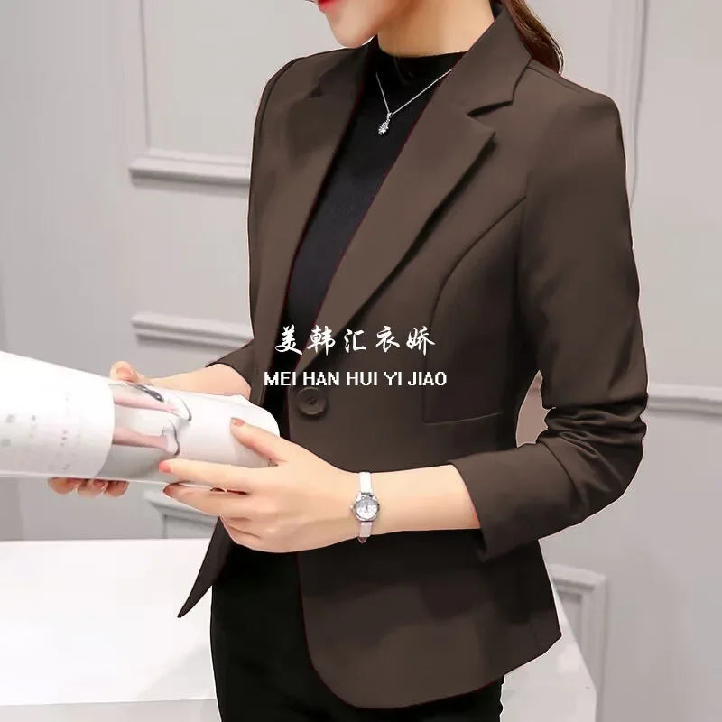 Slim Fit Women's Business Jacket Commuter StyleSmall Size Office Goddess Suit Top Casual ElegantChinese Fashion Coat
