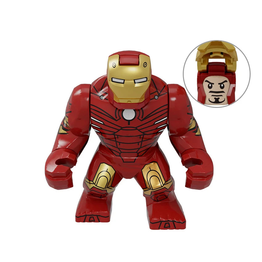 Hot Marvel movie Avengers DIY superhero 3D model character set building block assembly toy children's birthday gift boy girl