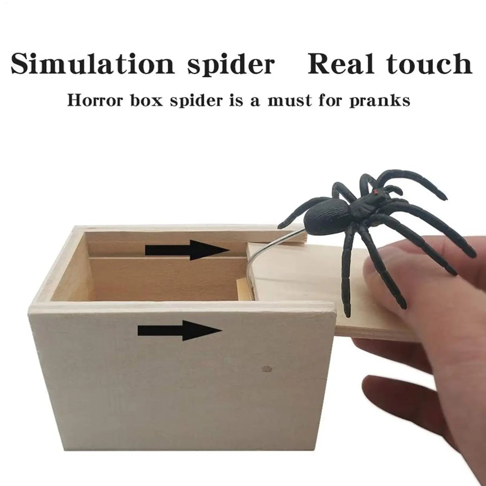 Spider In A Box Prank Hilarious Fake Spiders Toy Novelty Toys for Offices Christmas Halloween Parties Friends Family Travel