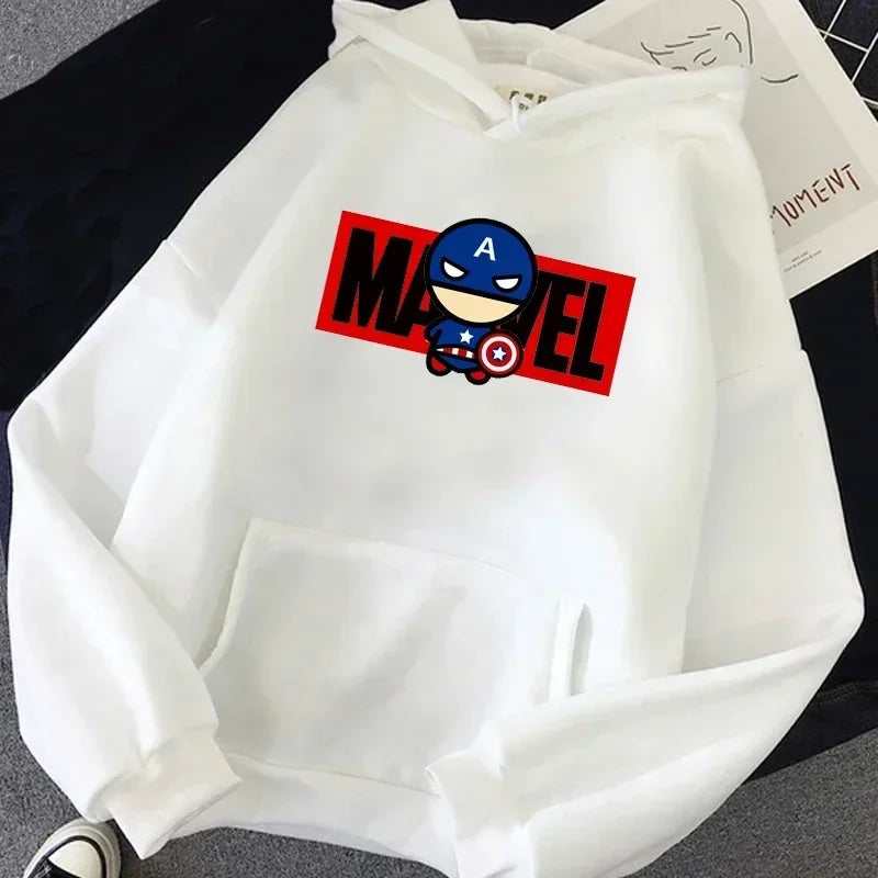 Daily Marvel Printed Men Hoodies Cartoon Hipster Spiderman Creative Fashion Graphic Trendy Autumn Winter Male Sweatshirts